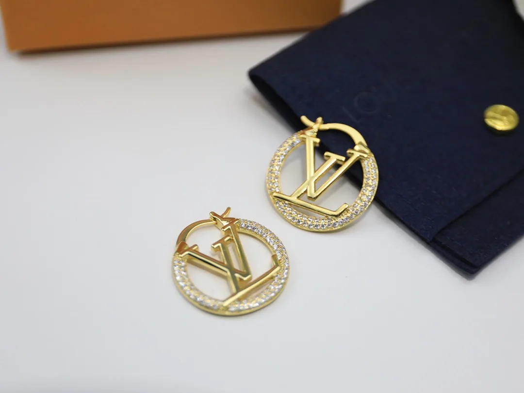 Louis Vuitton Louise By Night Earrings Gold Tone - Image 5