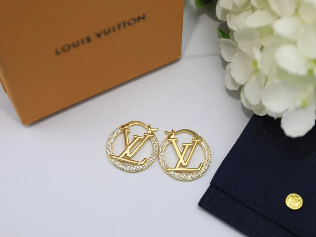 Louis Vuitton Louise By Night Earrings Gold Tone - Image 4