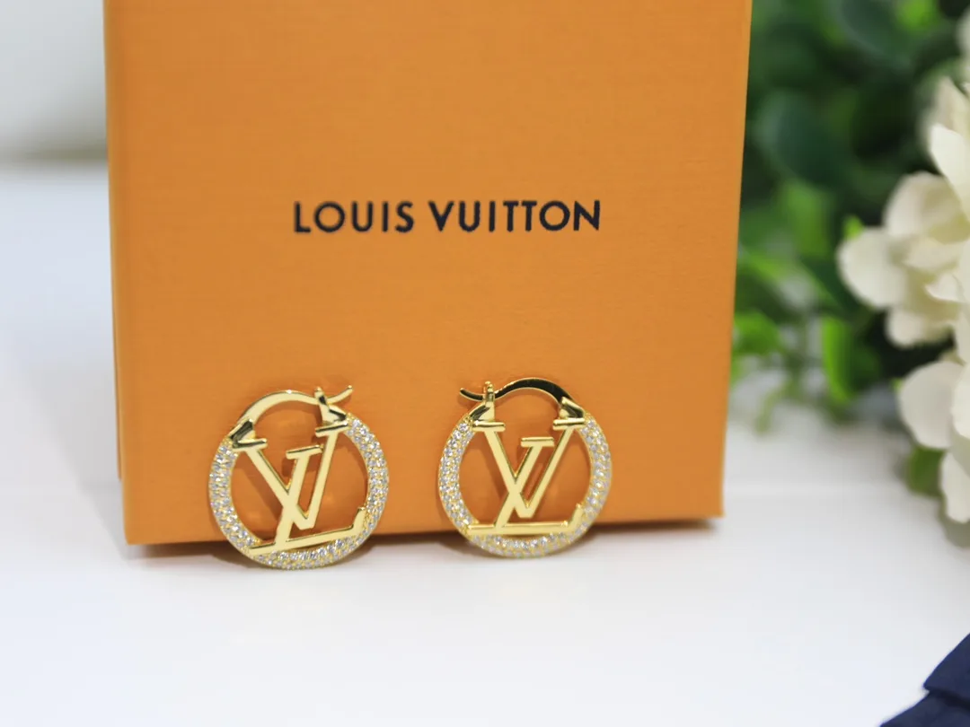 Louis Vuitton Louise By Night Earrings Gold Tone - Image 3