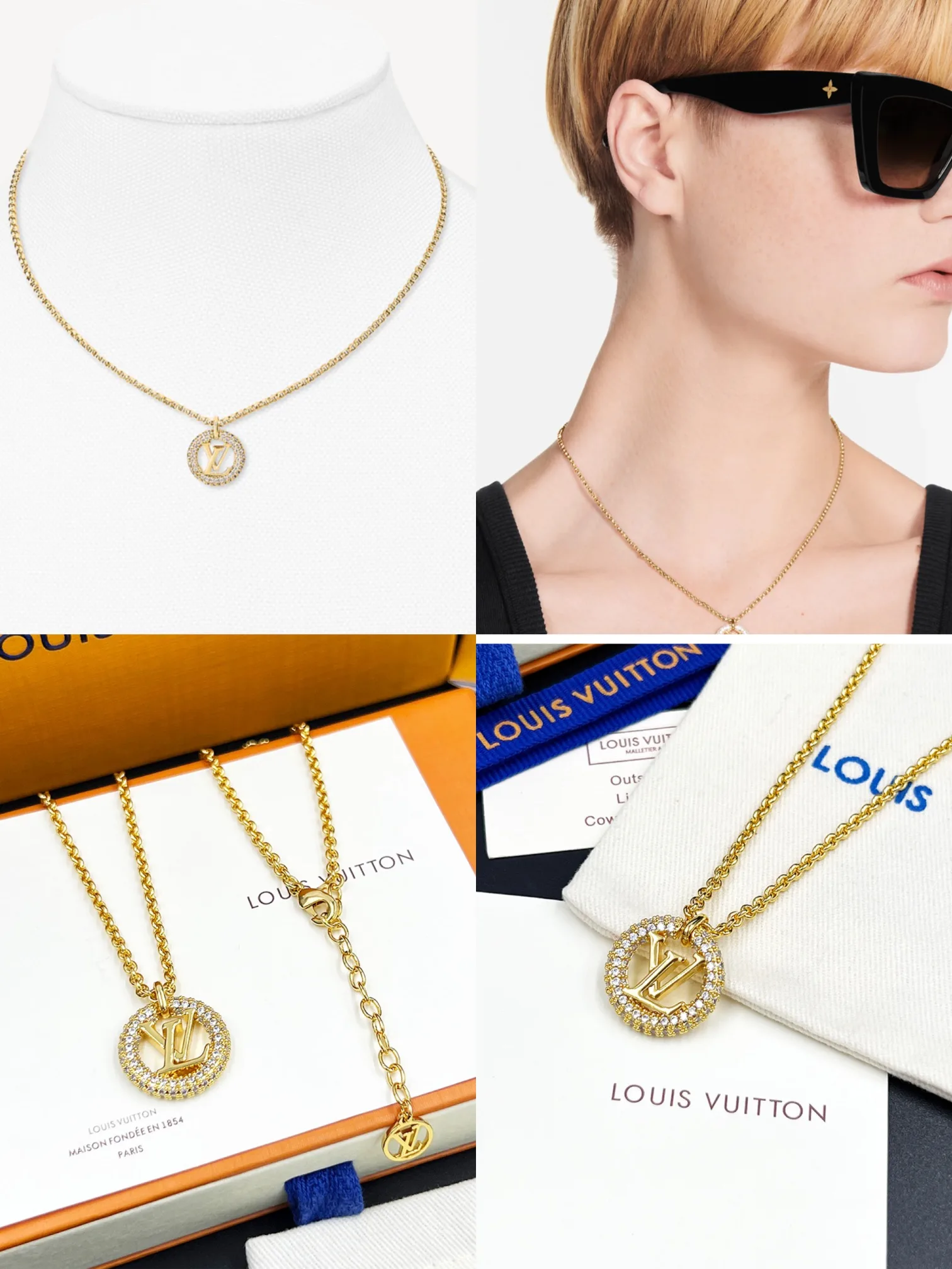 Louis Vuitton Louise By Night Necklace Gold - Image 6
