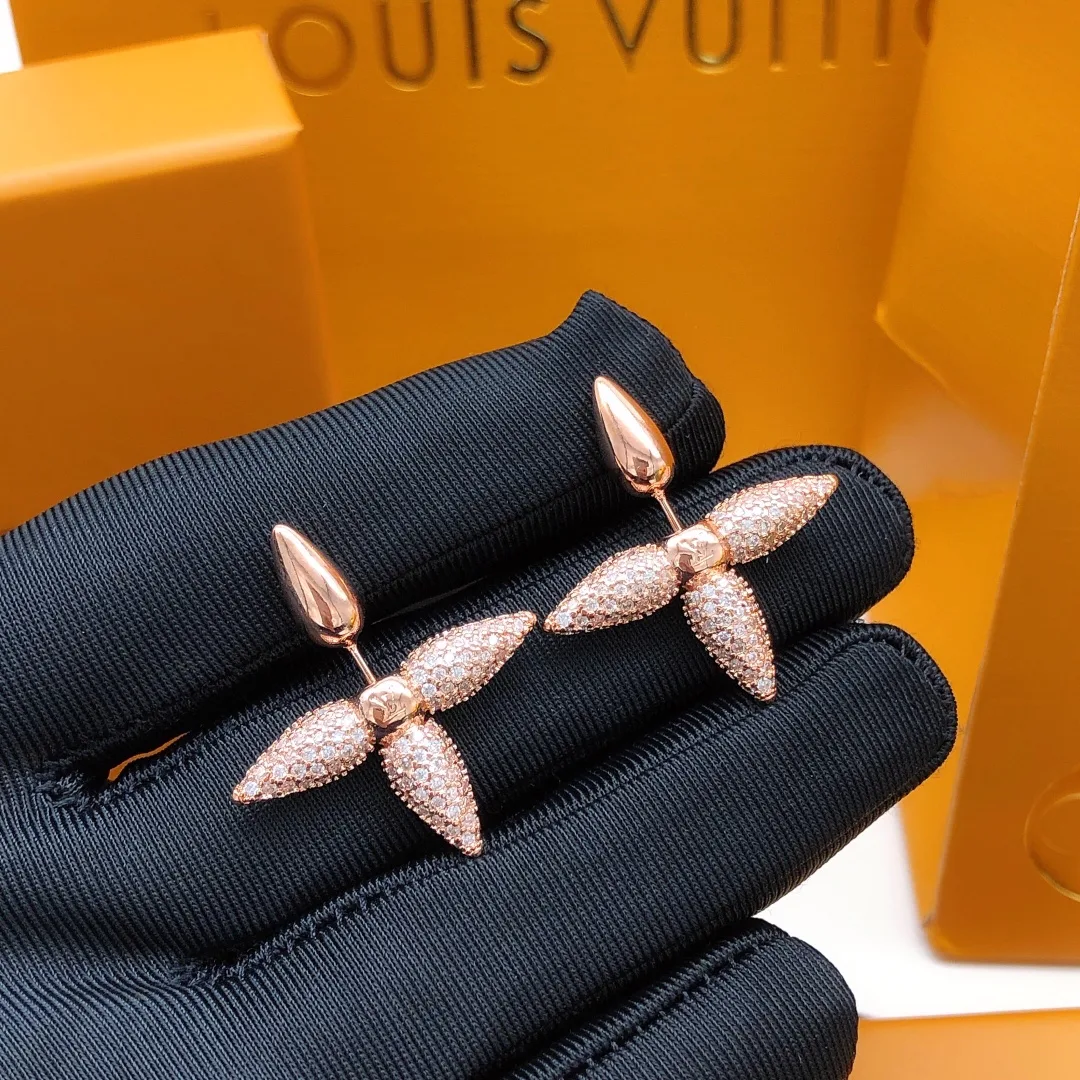 Louis Vuitton Louisette Earrings Gold - Image 7