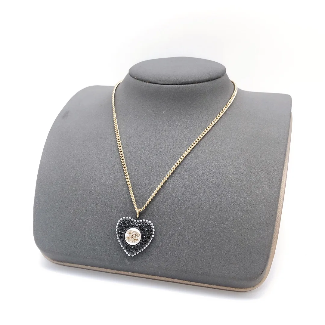Chanel Love Necklace Black - Image 3