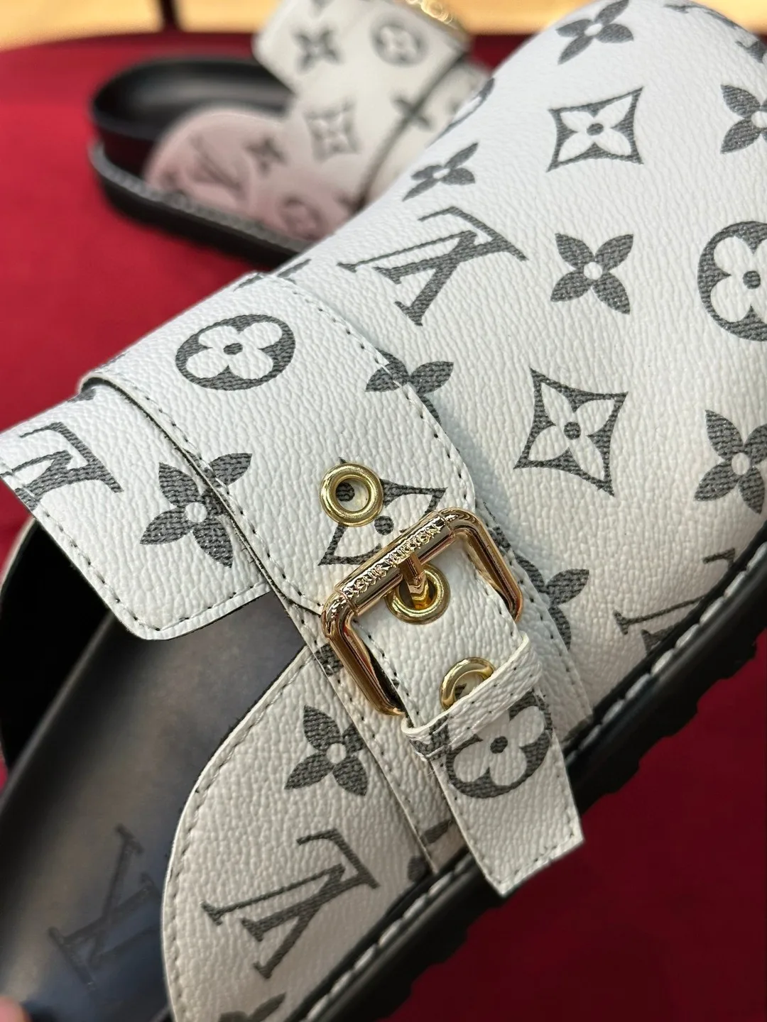 Louis Vuitton LV Easy Mule Monogram Canvas White - Image 7