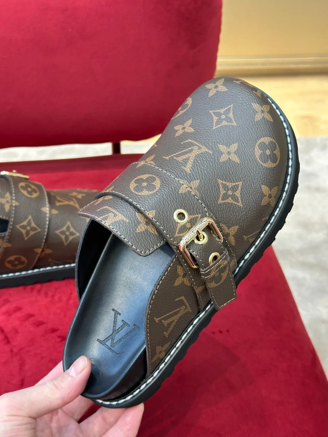 Louis Vuitton LV Easy Mule Monogram Canvas Brown - Image 9