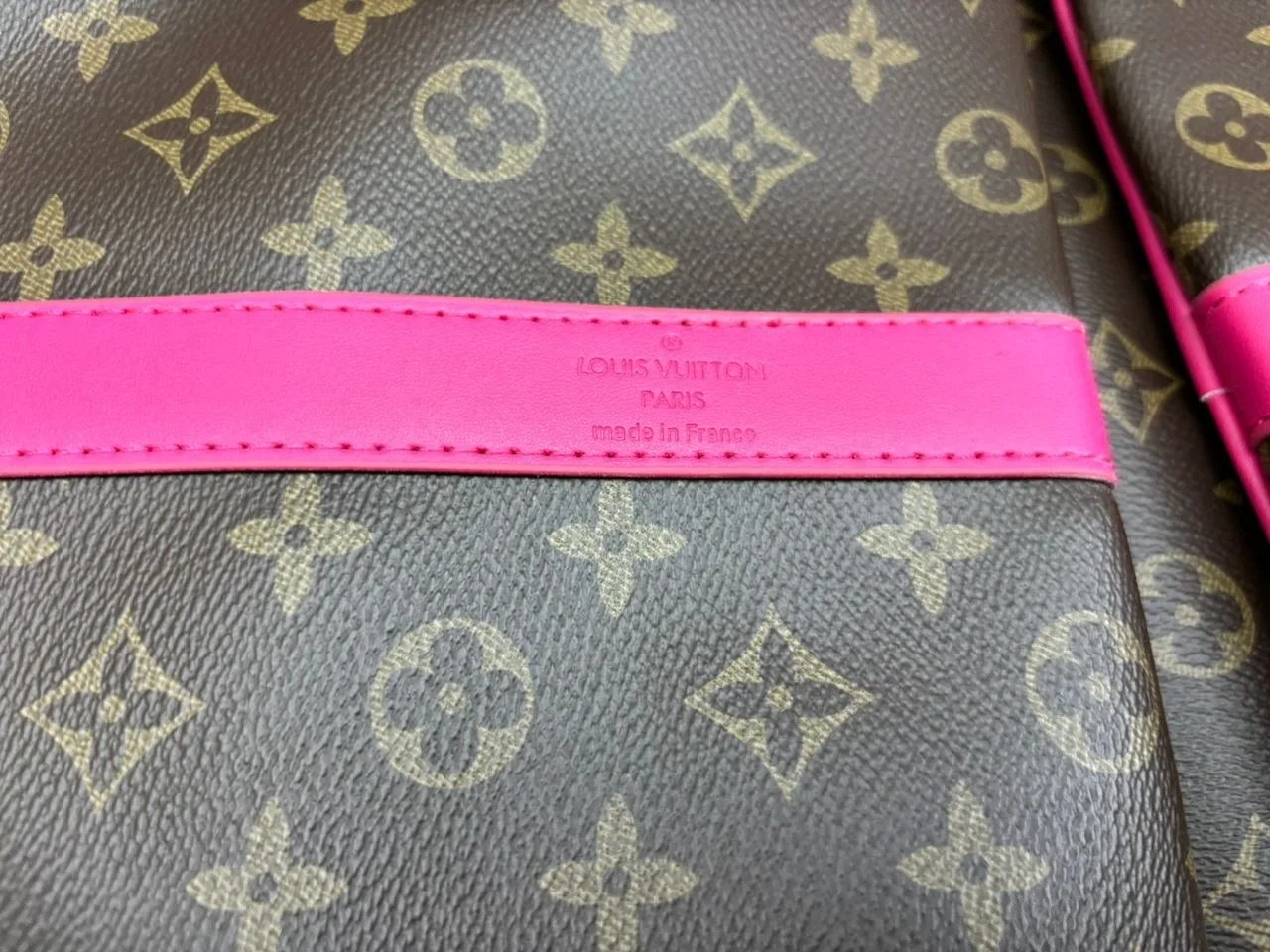 Louis Vuitton Keepall Bandouliere 50 Travel Bag / Brown/ Pink Silver Hardware - Image 6