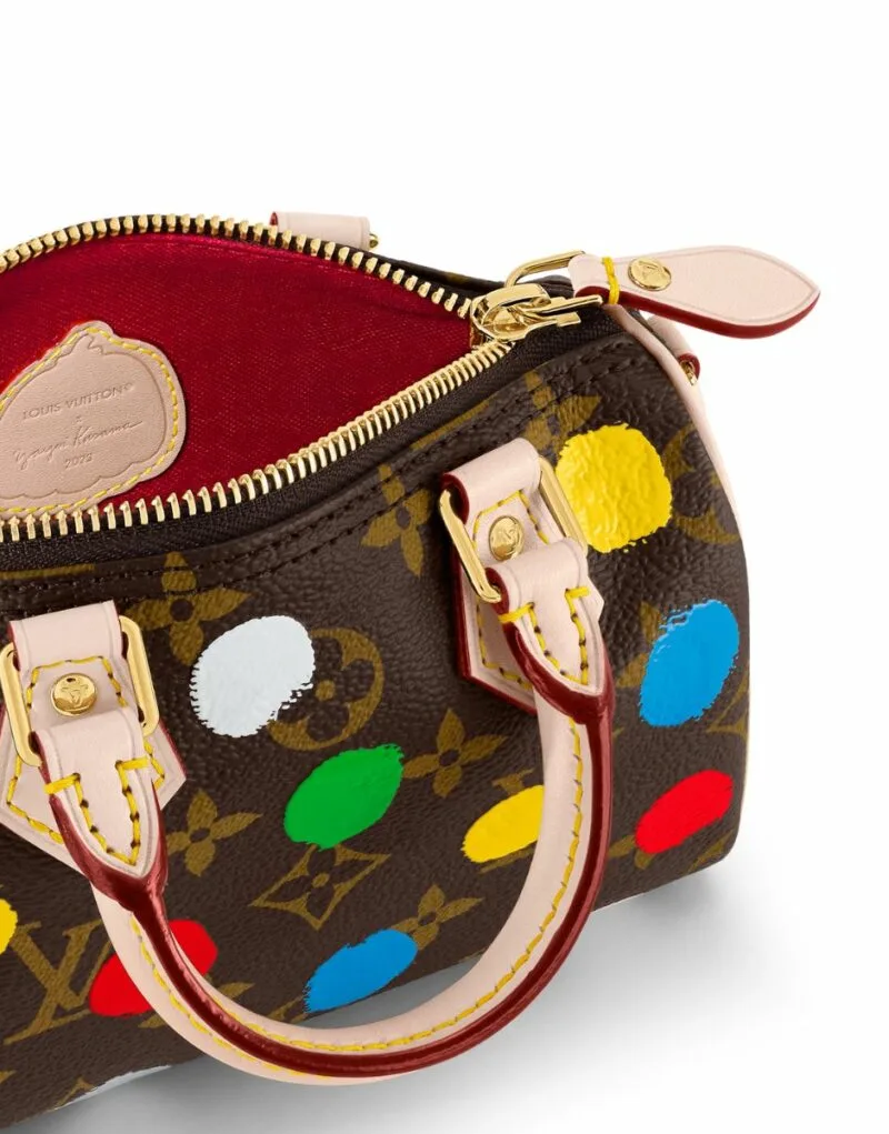 LV x YK Nano Speedy Bag Brown / - Image 8