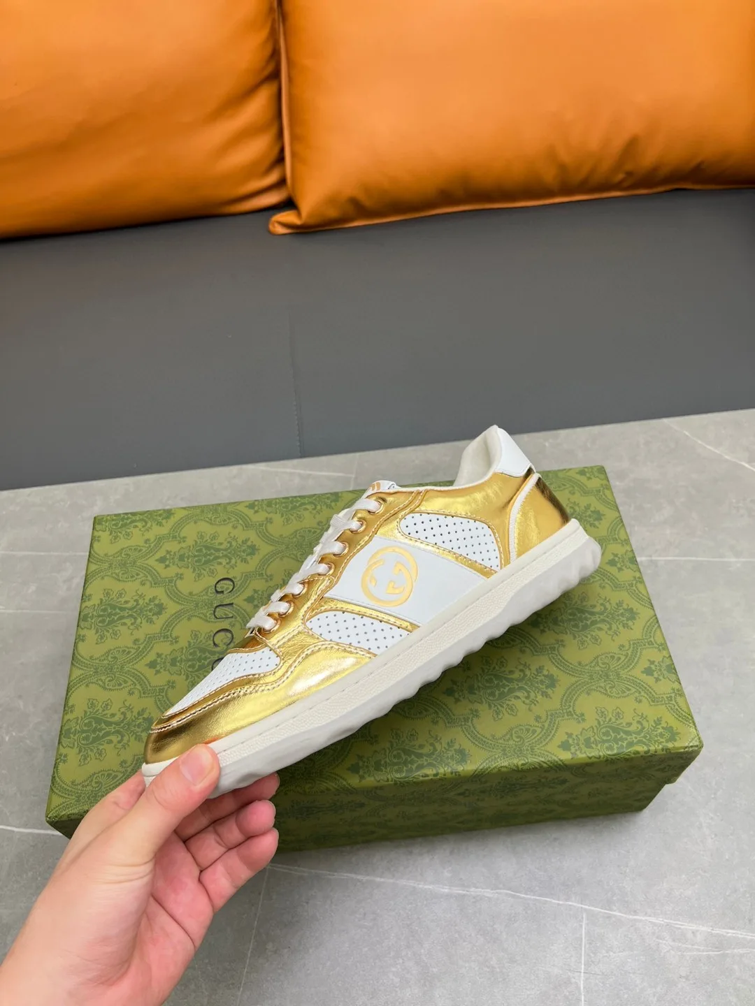 Gucci Mac80 Sneaker Gold - Image 5