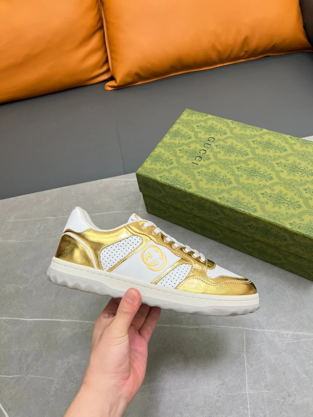 Gucci Mac80 Sneaker Gold - Image 8