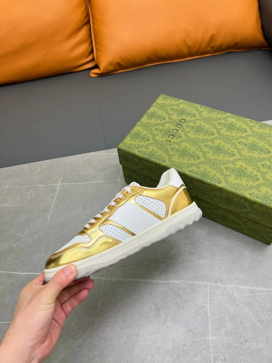 Gucci Mac80 Sneaker Gold - Image 9