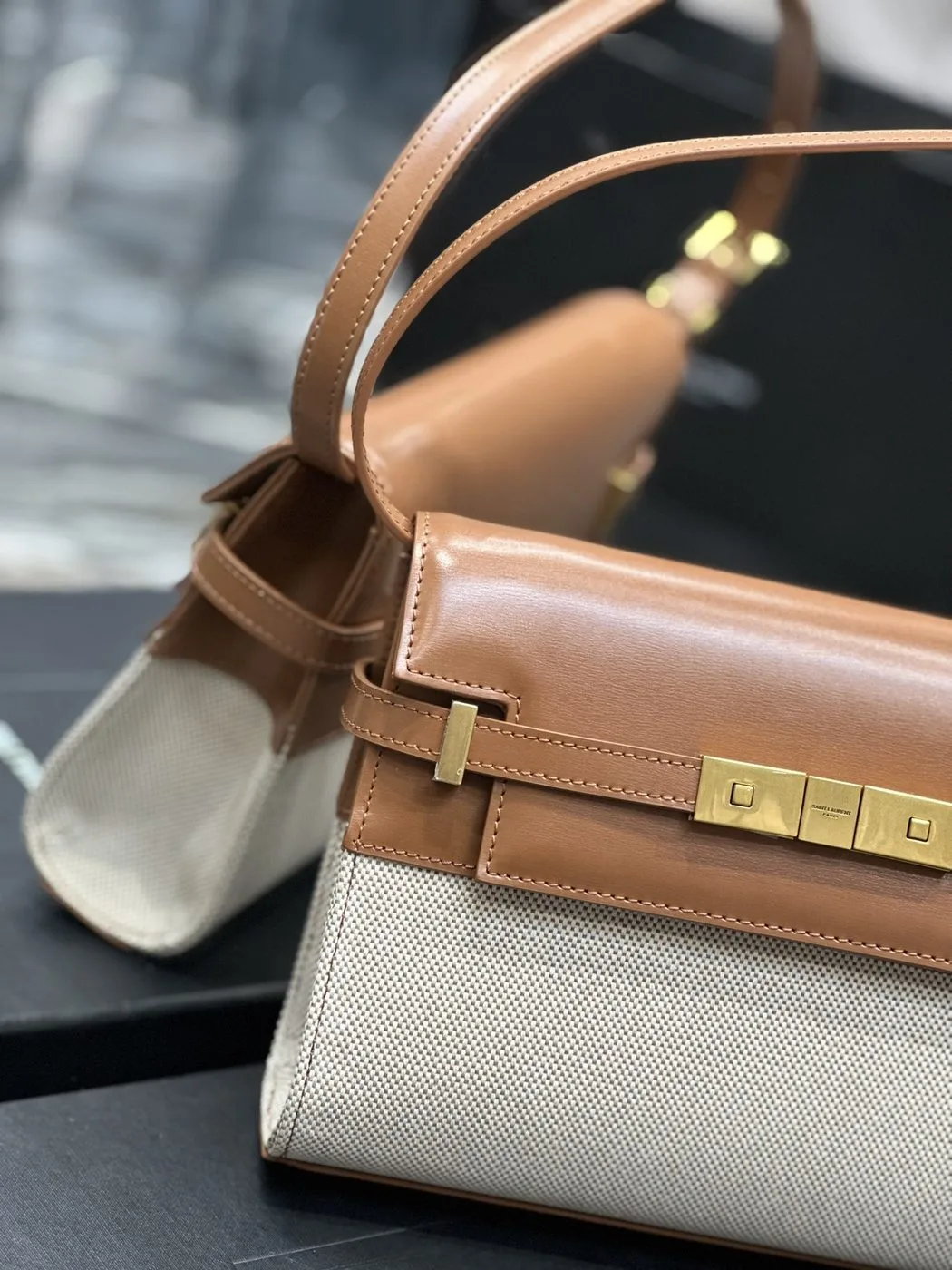 Saint Laurent Manhattan Small Shoulder Bag Brown / - Image 4