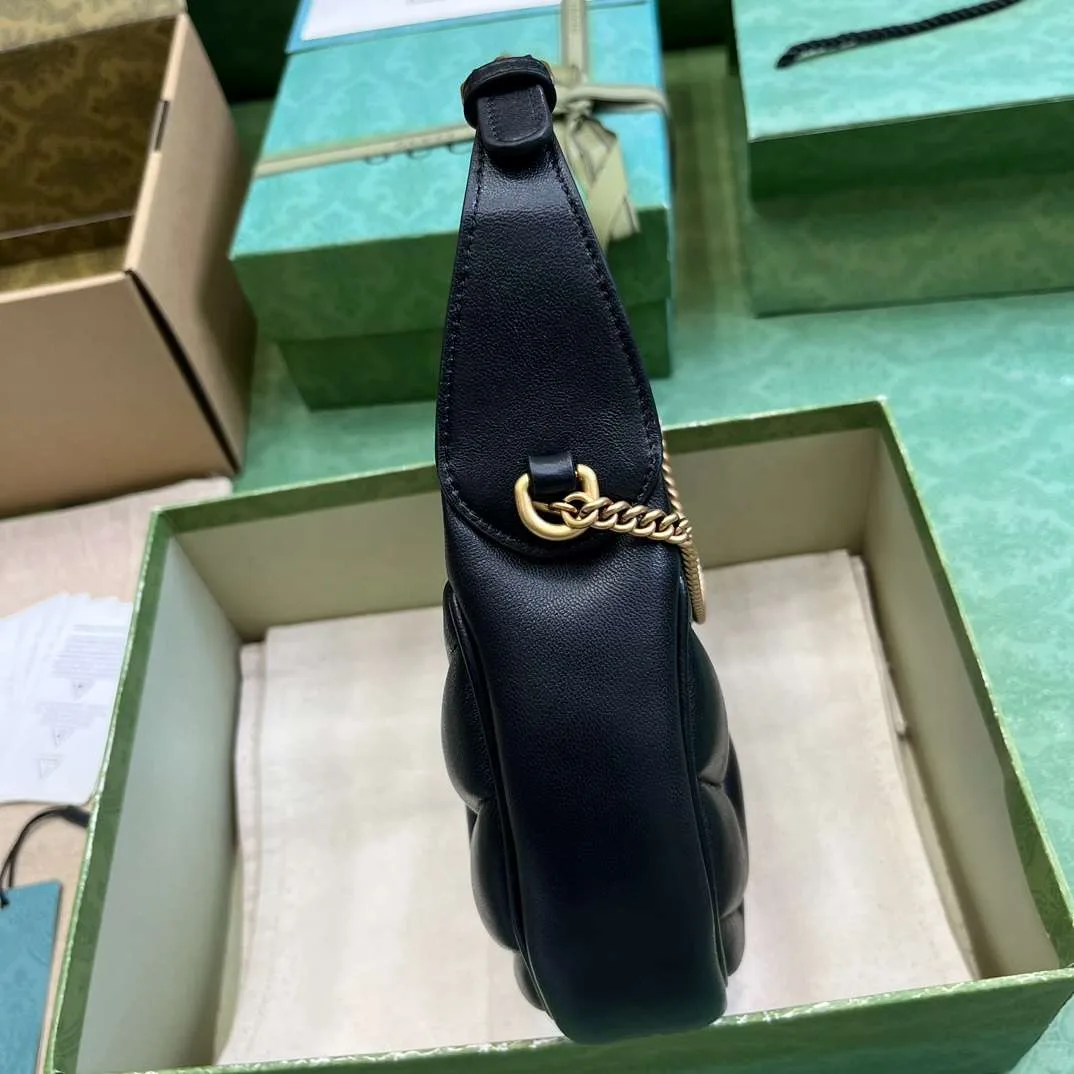 Gucci Marmont Half Moon Shaped Mini Bag Black / - Image 7