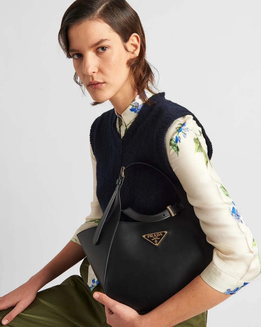 Alternative view of Prada Medium Tote Bag Black 11 Inches/ 1BG483_2AIX_F0002_V_OOO
