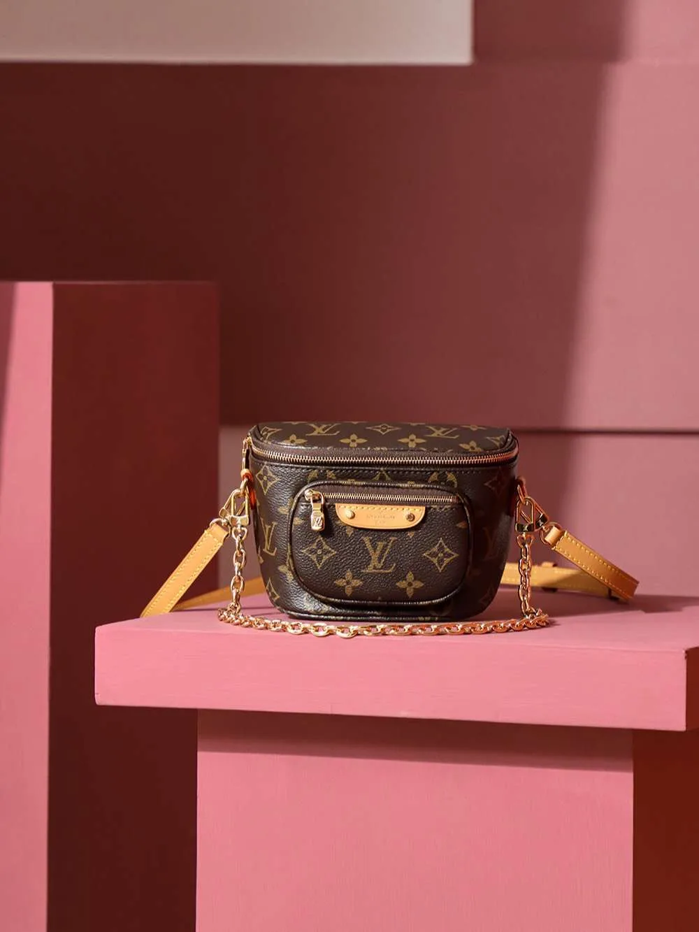 Louis Vuitton Mini Bumbag Shoulder / Brown Gold Hardware - Image 10