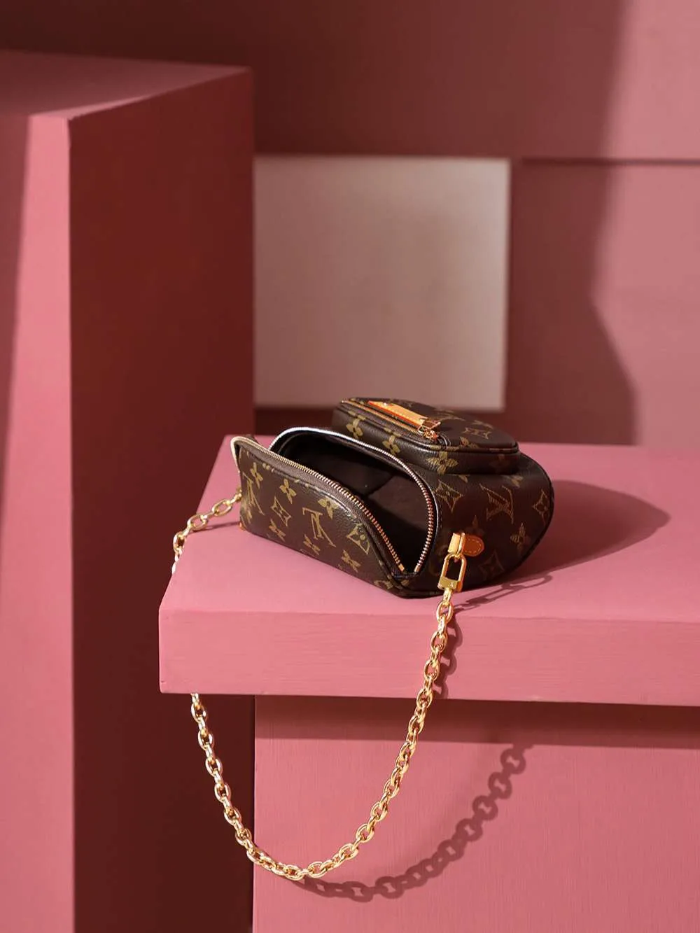 Louis Vuitton Mini Bumbag Shoulder / Brown Gold Hardware - Image 4