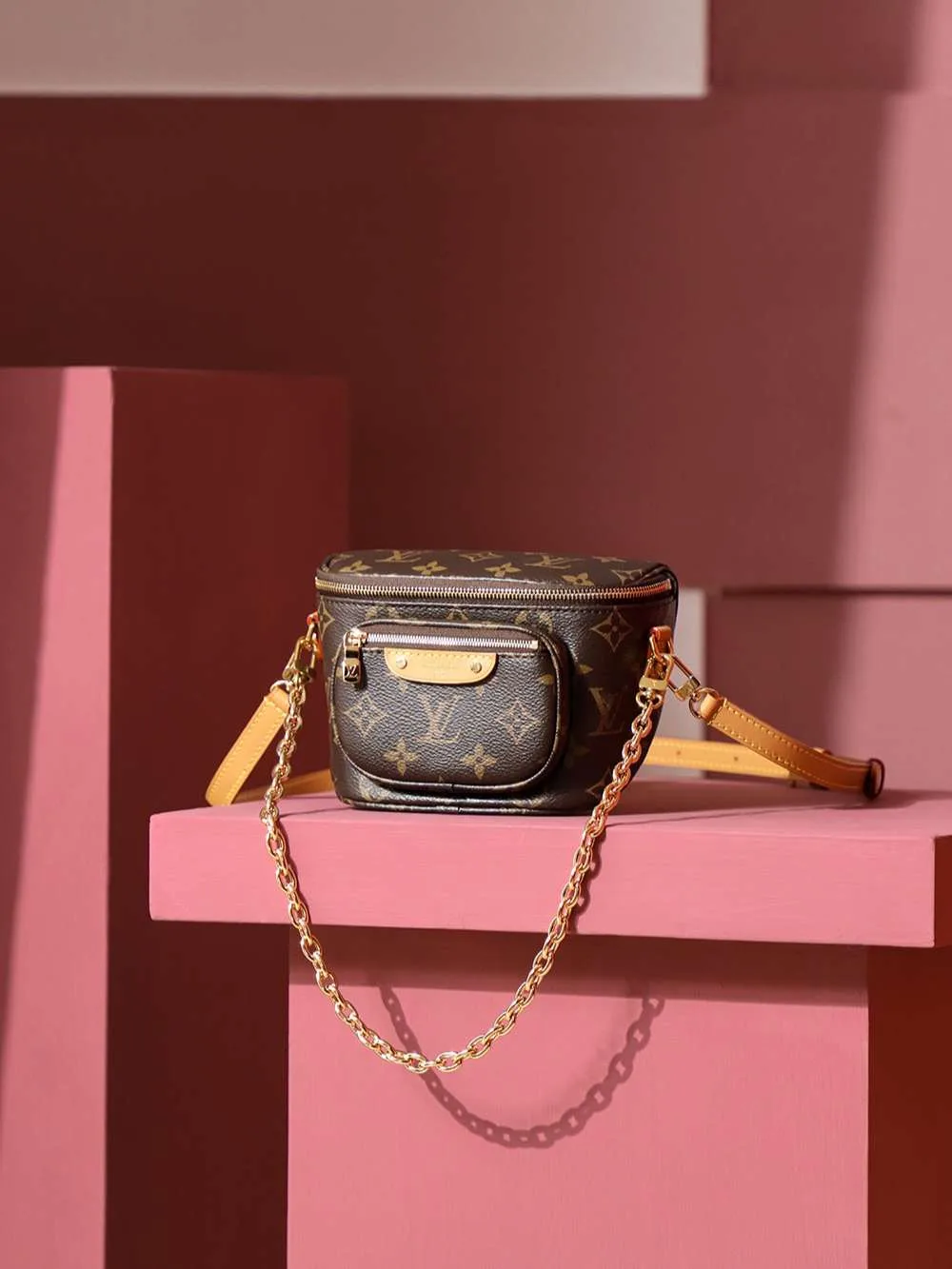 Louis Vuitton Mini Bumbag Shoulder / Brown Gold Hardware - Image 6