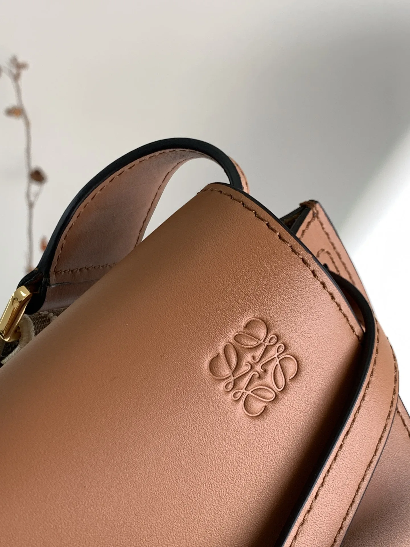 Loewe Gate Dual Mini Shoulder Bag / Brown Gold Hardware A650N46X13 - Image 9