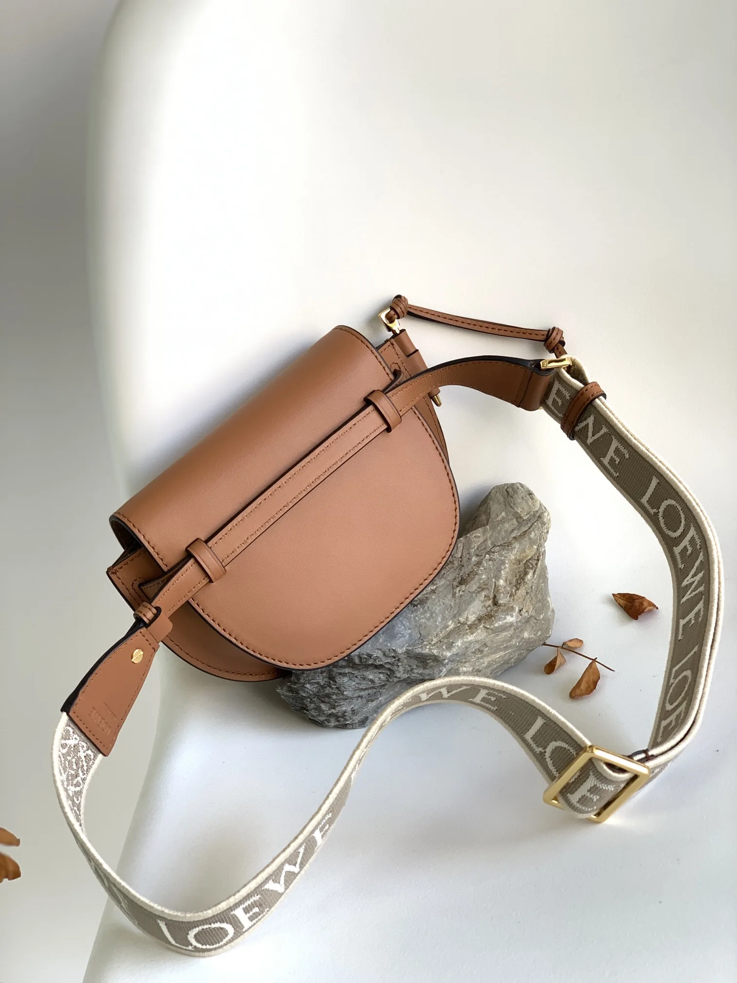 Loewe Gate Dual Mini Shoulder Bag / Brown Gold Hardware A650N46X13 - Image 6