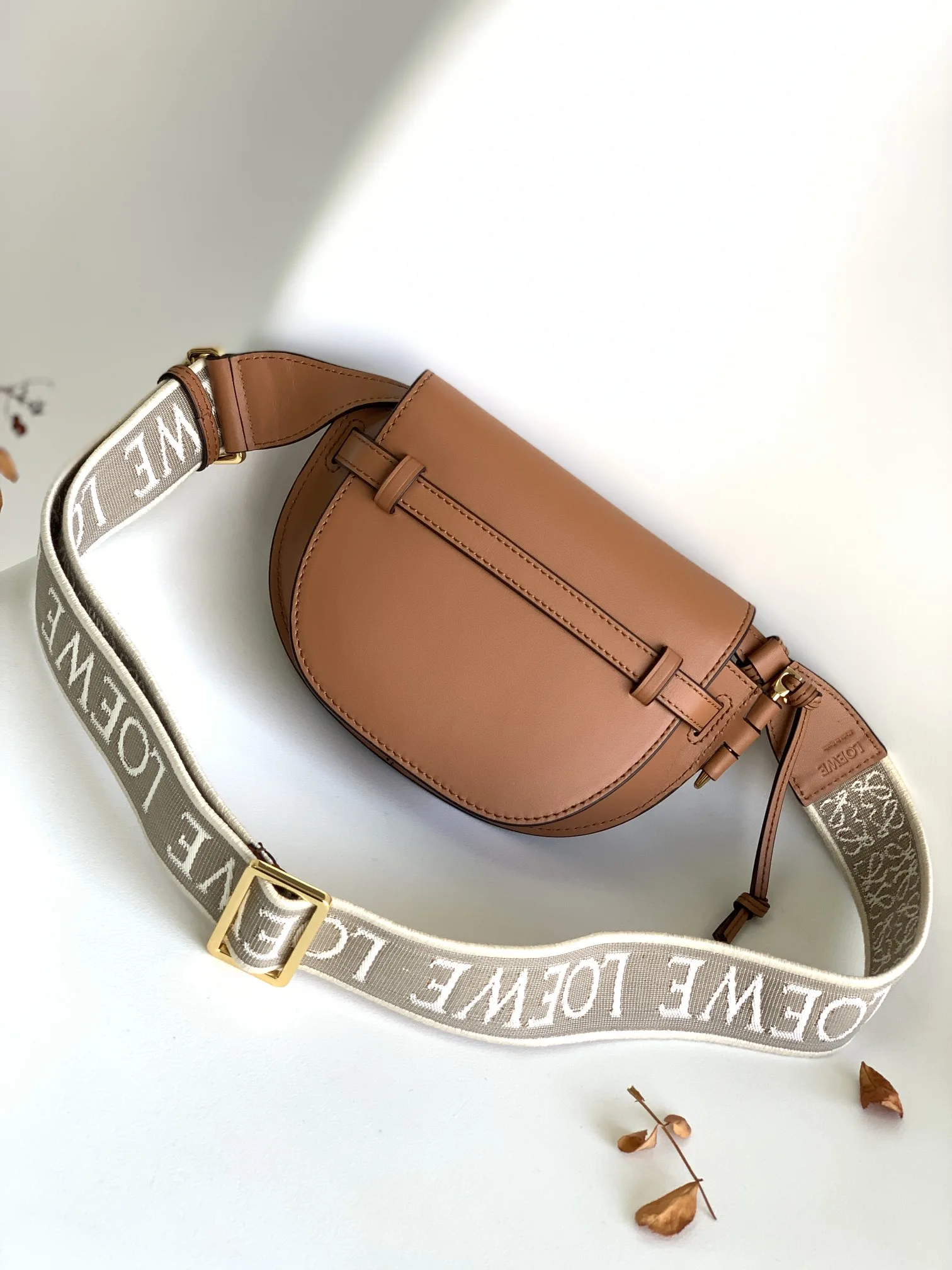 Loewe Gate Dual Mini Shoulder Bag / Brown Gold Hardware A650N46X13 - Image 7