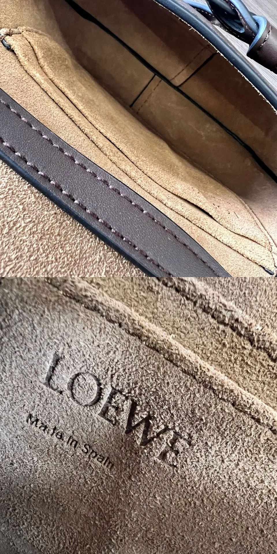 Loewe Gate Dual Mini Shoulder Bag / Dark Brown Gold Hardware - Image 9