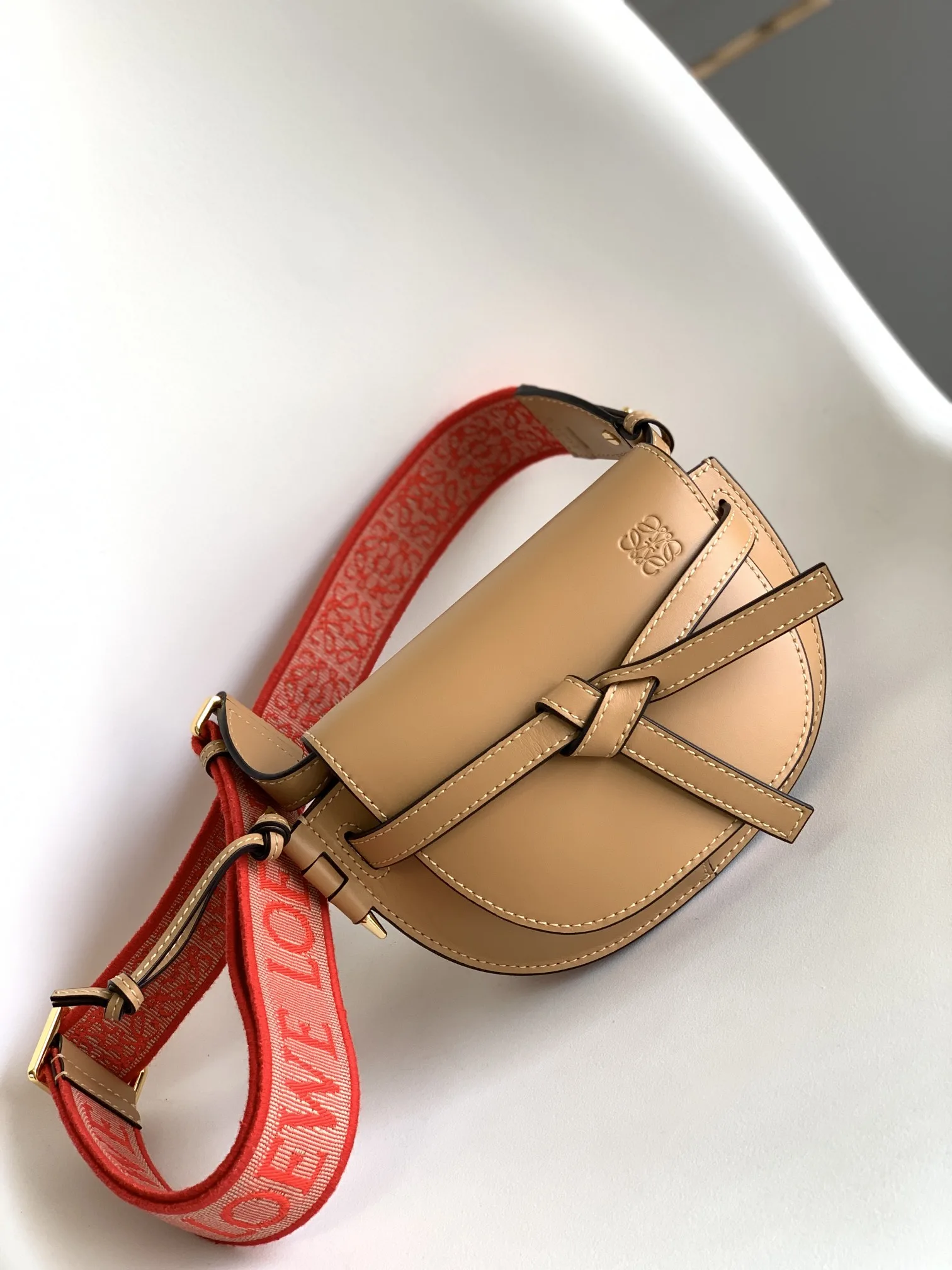 Alternative view of Loewe Gate Dual Mini Shoulder Bag / Beige Gold Hardware
