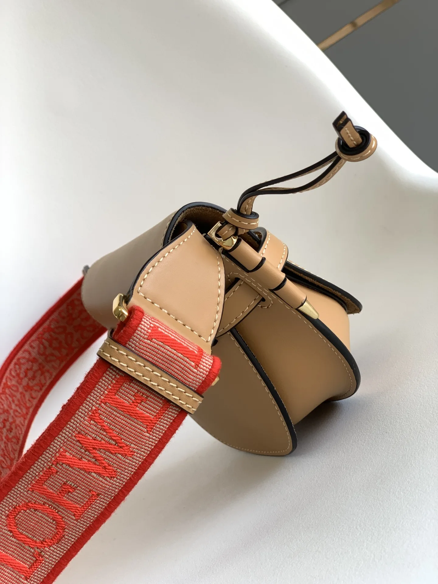 Loewe Gate Dual Mini Shoulder Bag / Beige Gold Hardware - Image 4