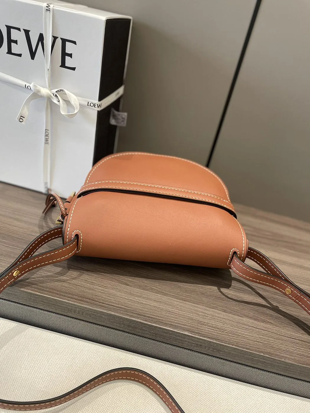 Alternative view of Loewe Mini Gate Dual Bag Brown /