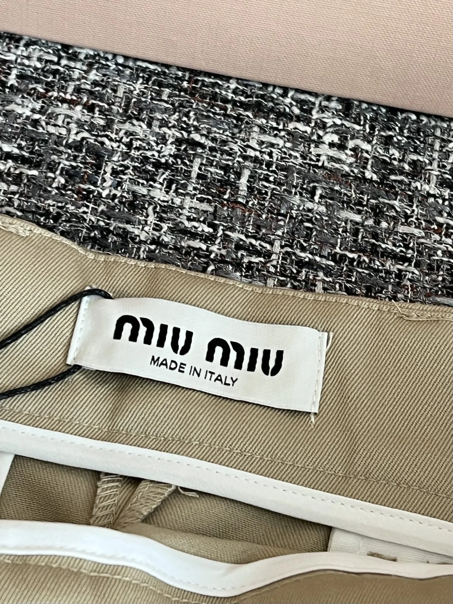 Miu Miu Chino Micro Mini Skirt Light Brown - Image 10