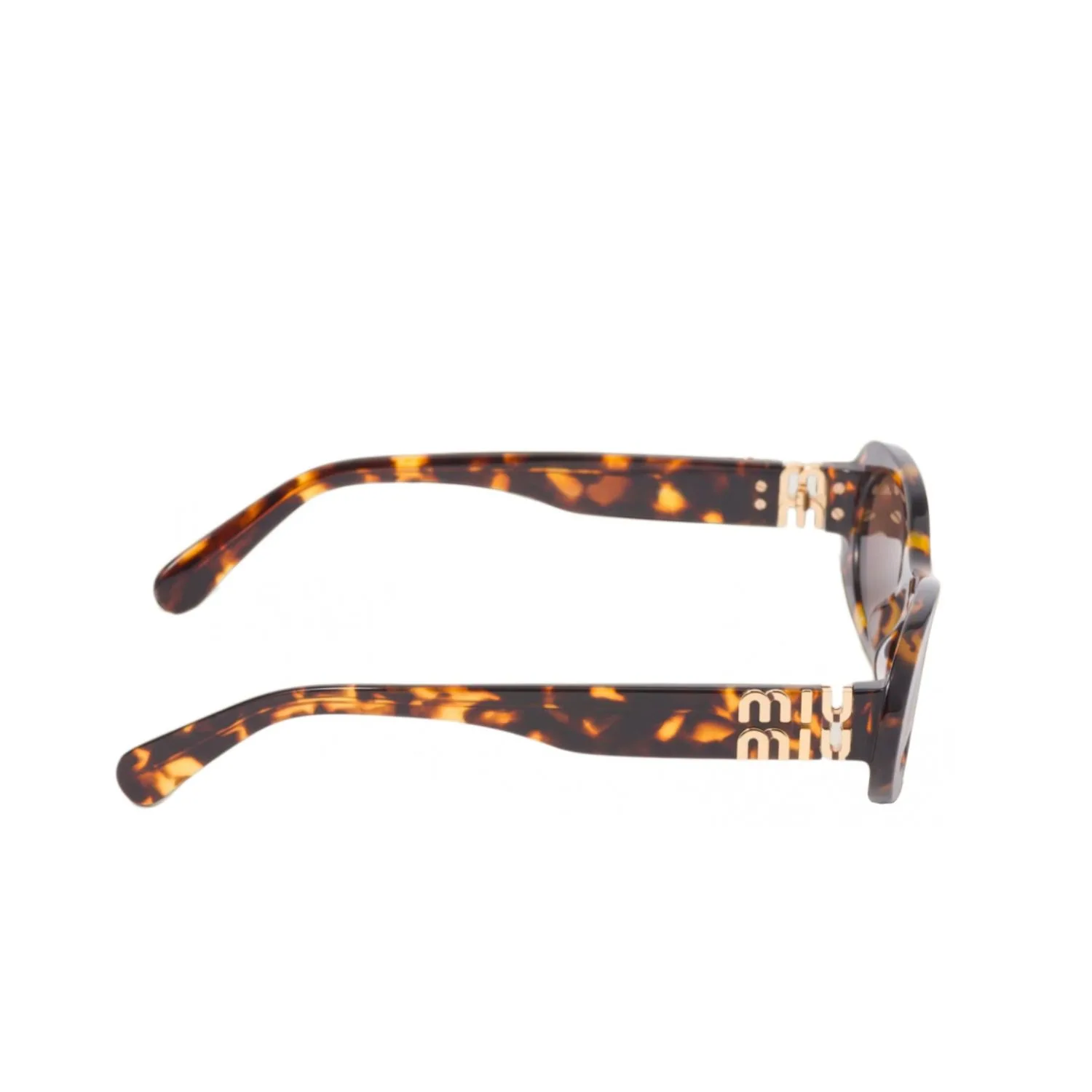 Miu Miu Oval Classes Tortoiseshell Sunglasses - Image 3