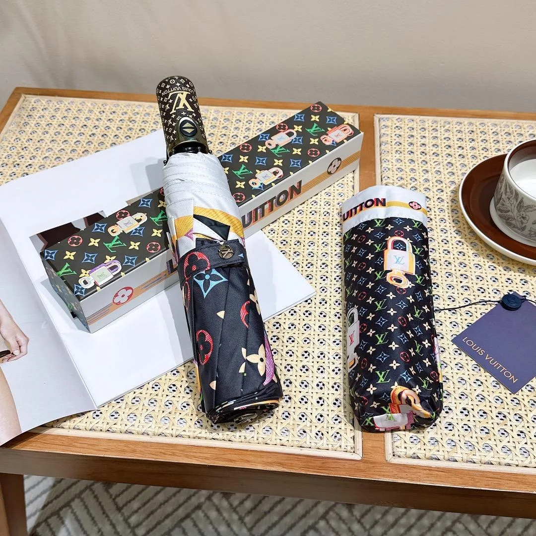 Louis Vuitton Monogram Printed Umbrella Black - Image 7