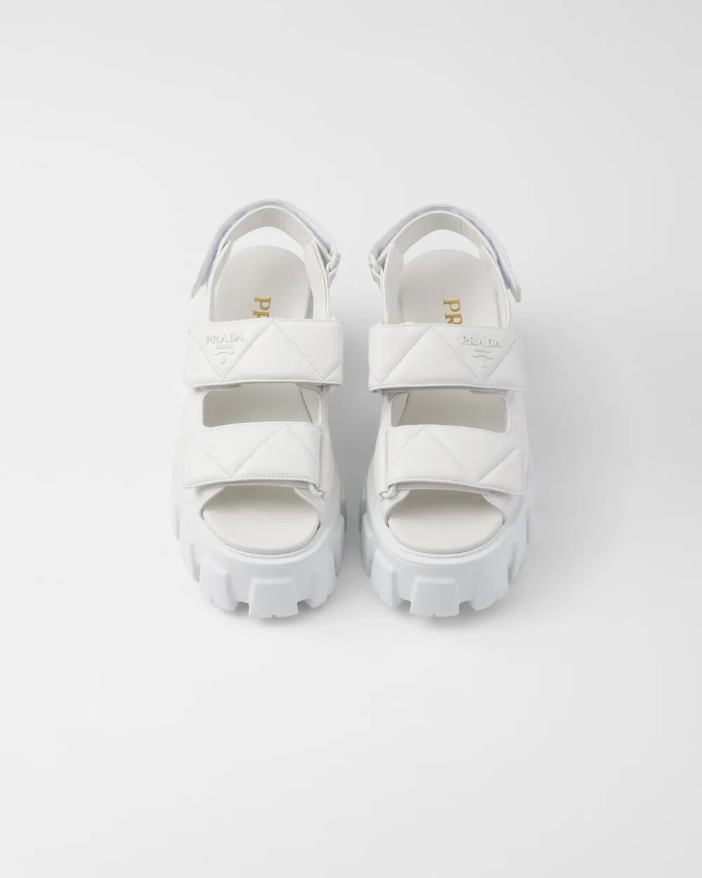 Prada Monolith Nappa Sandals White 1X439N_038_F0009_F_055 - Image 5