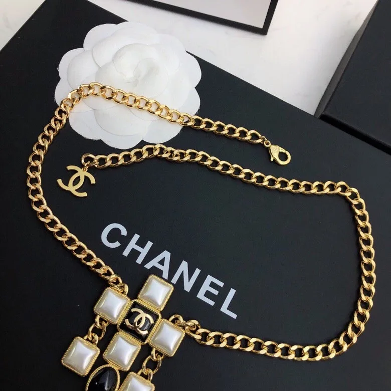 Morden Stone Necklace Gold Tone - Image 8