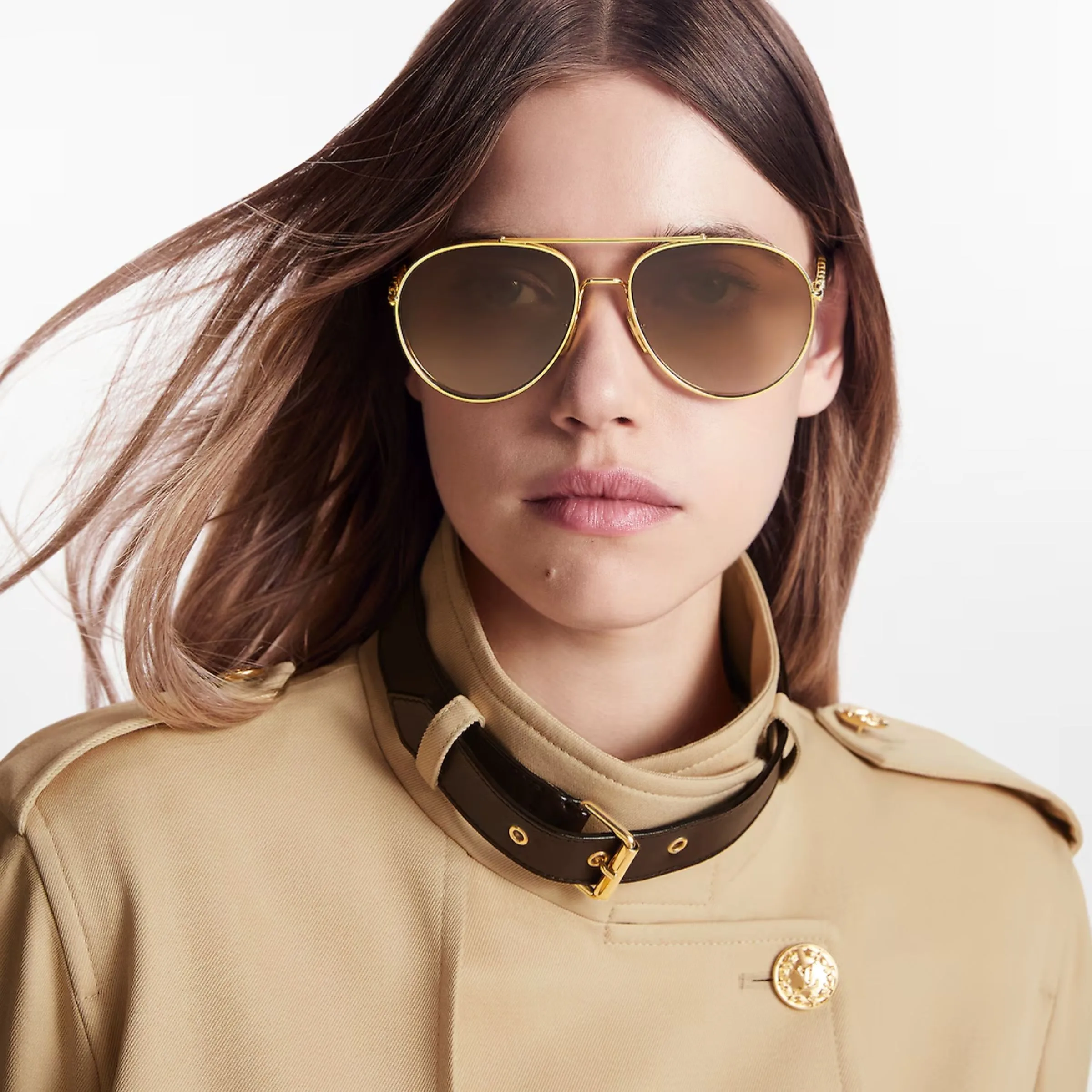 Alternative view of Louis Vuitton My LV Chain Pilot Sunglasses Gold