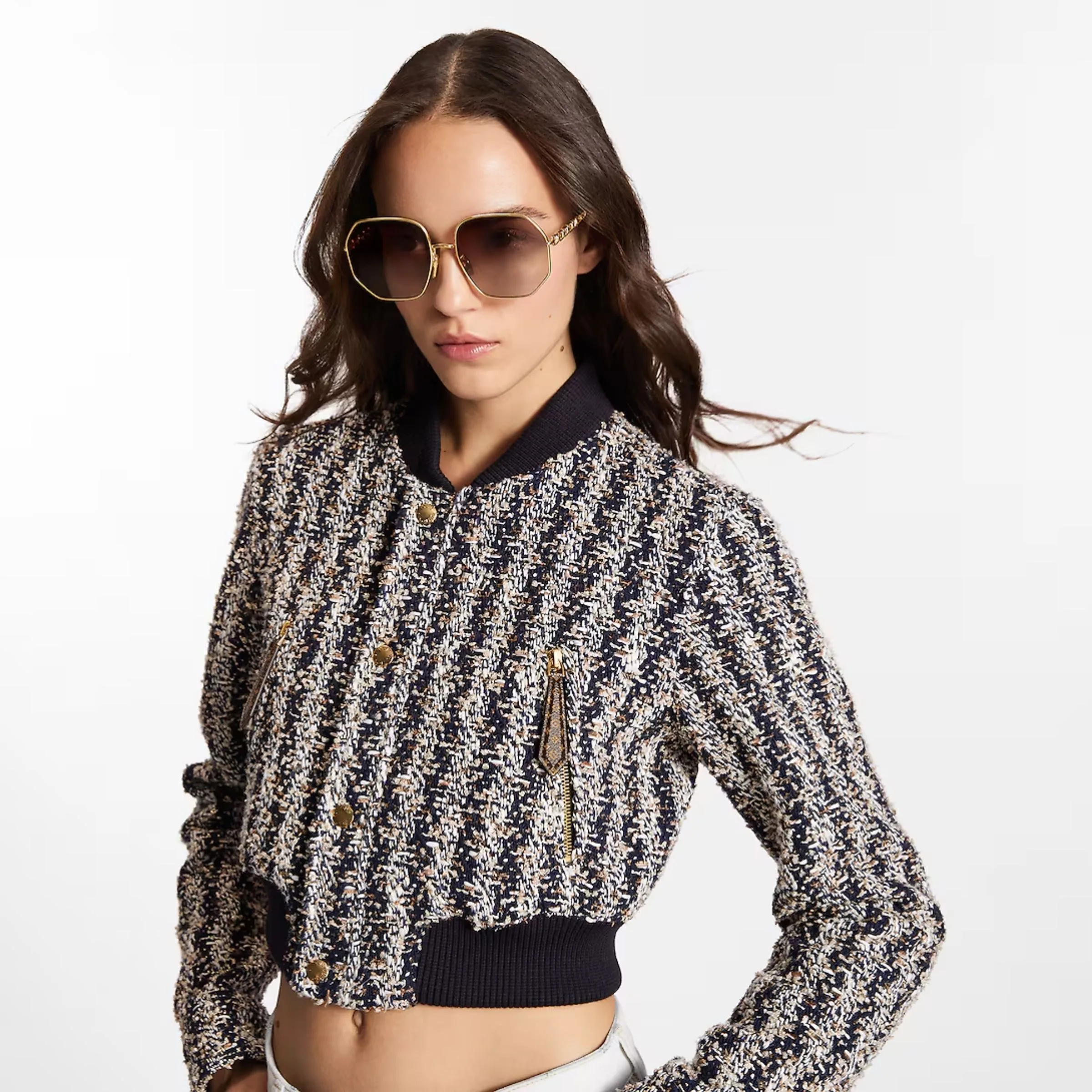 Alternative view of Louis Vuitton My LV Chain Round Sunglasses Gold