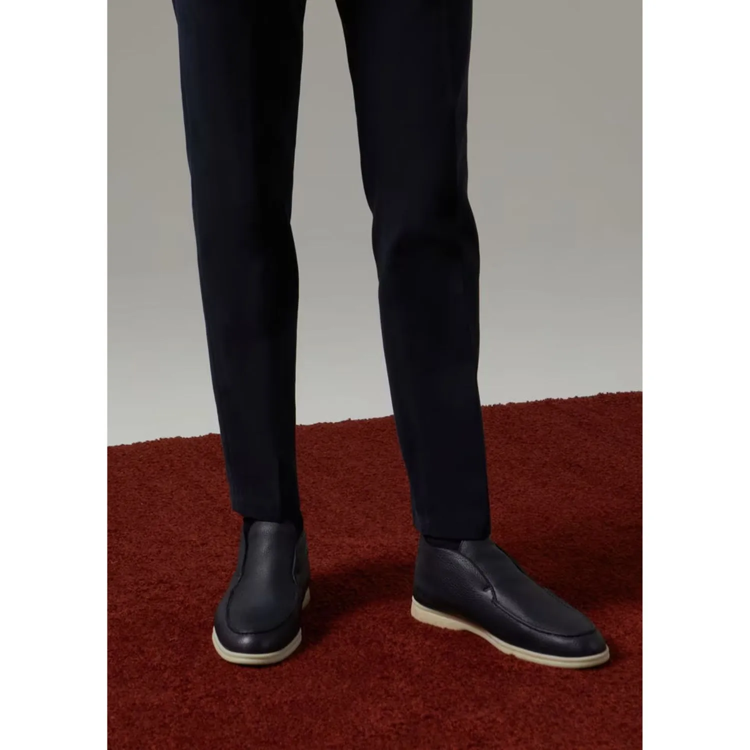 Alternative view of Loro Piana Open Walk Ankle Boots Black