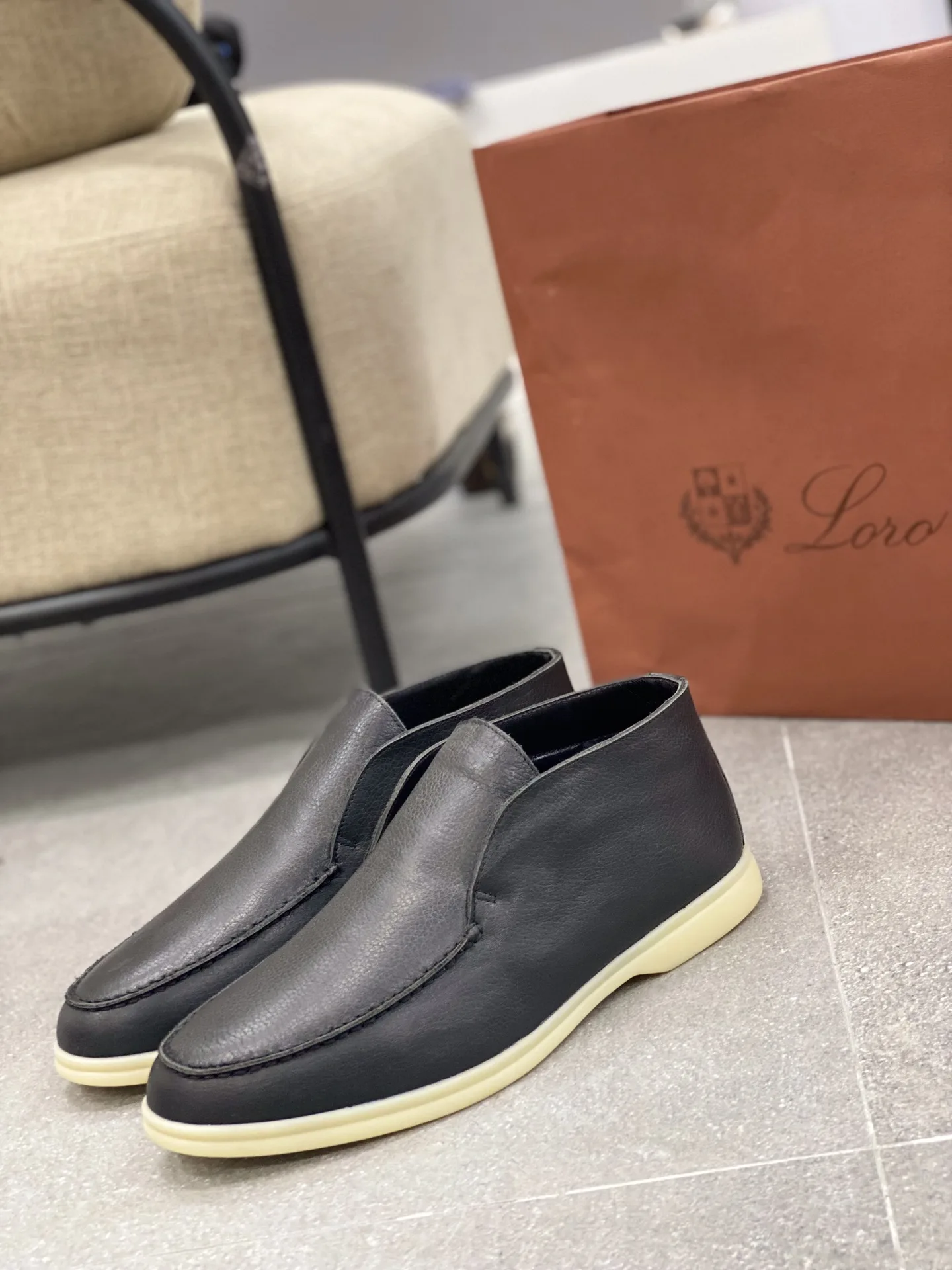 Loro Piana Open Walk Ankle Boots Black - Image 6