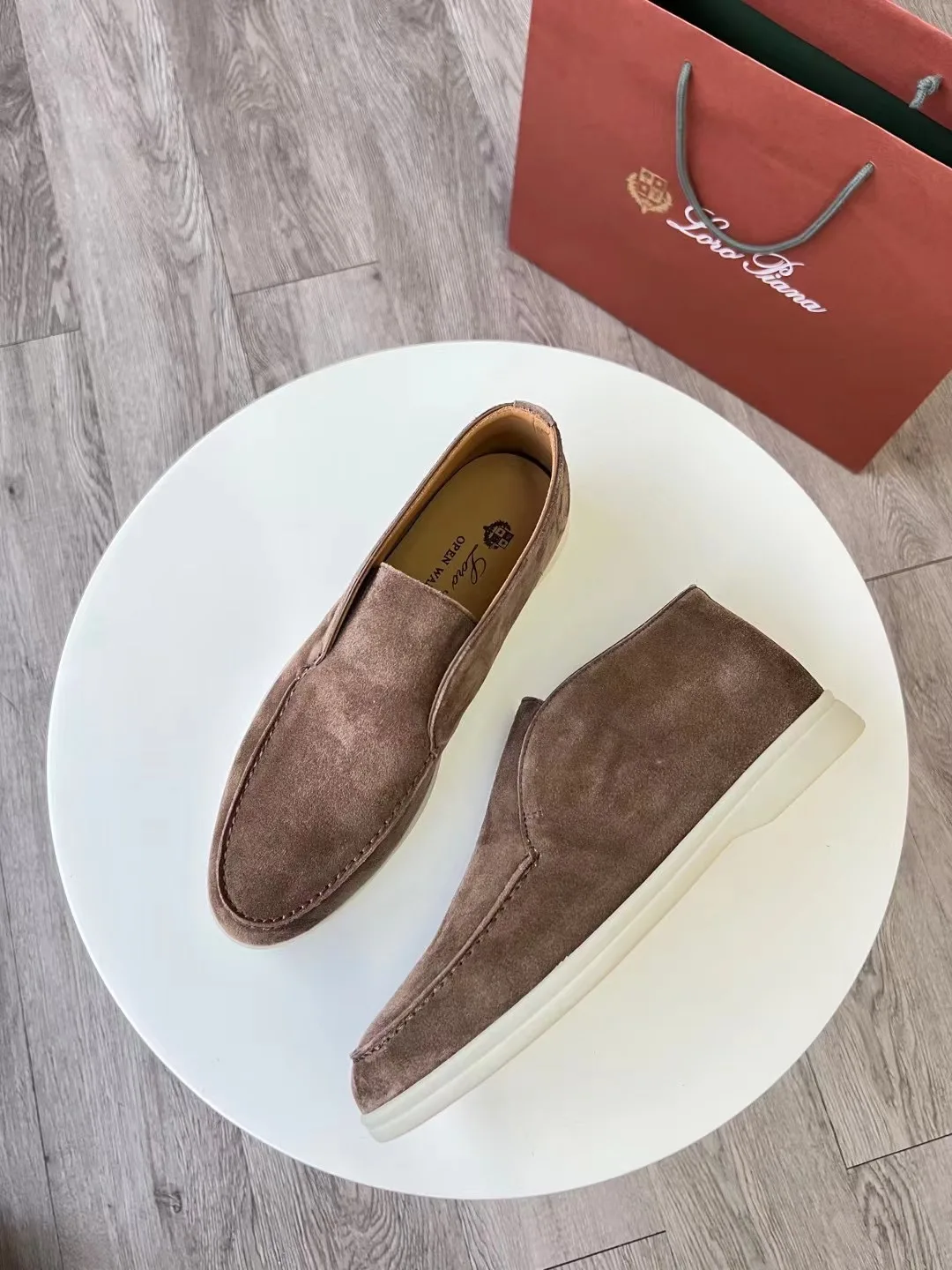 Loro Piana Open Walk Chukka Boots Grey - Image 3