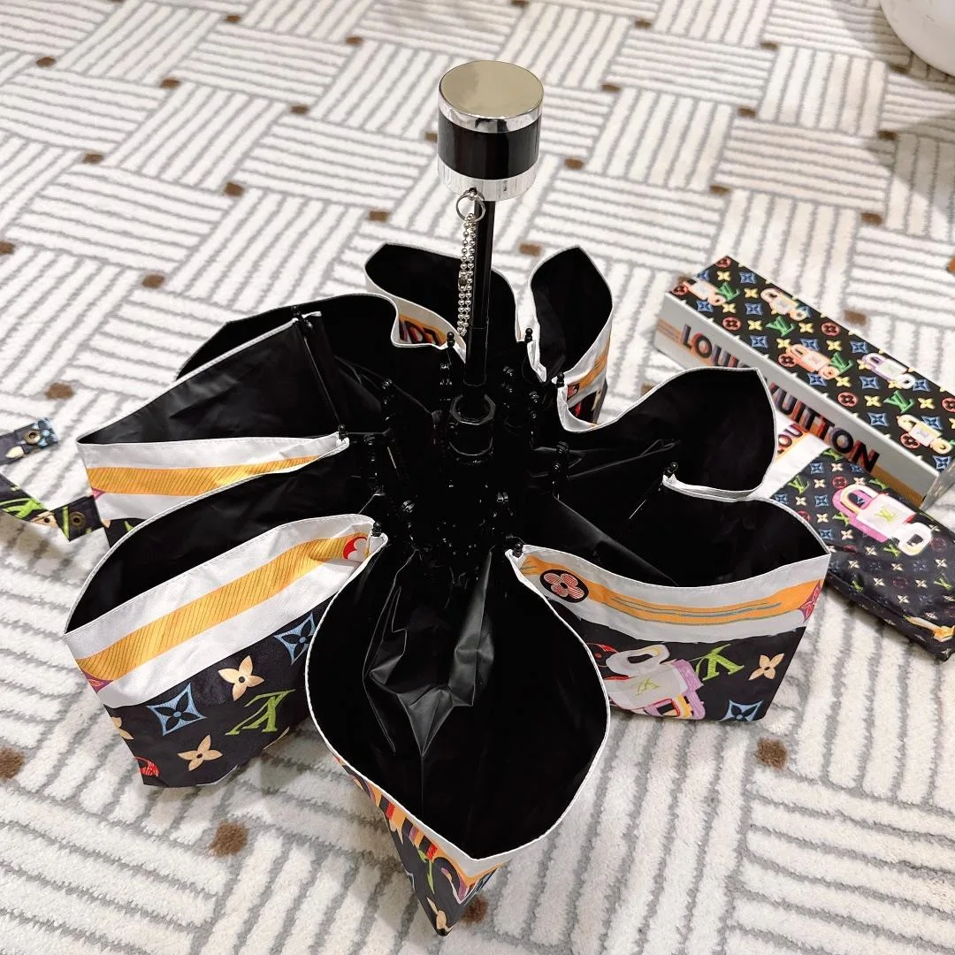 Louis Vuitton Opening Folding Monogram Umbrella Black - Image 7