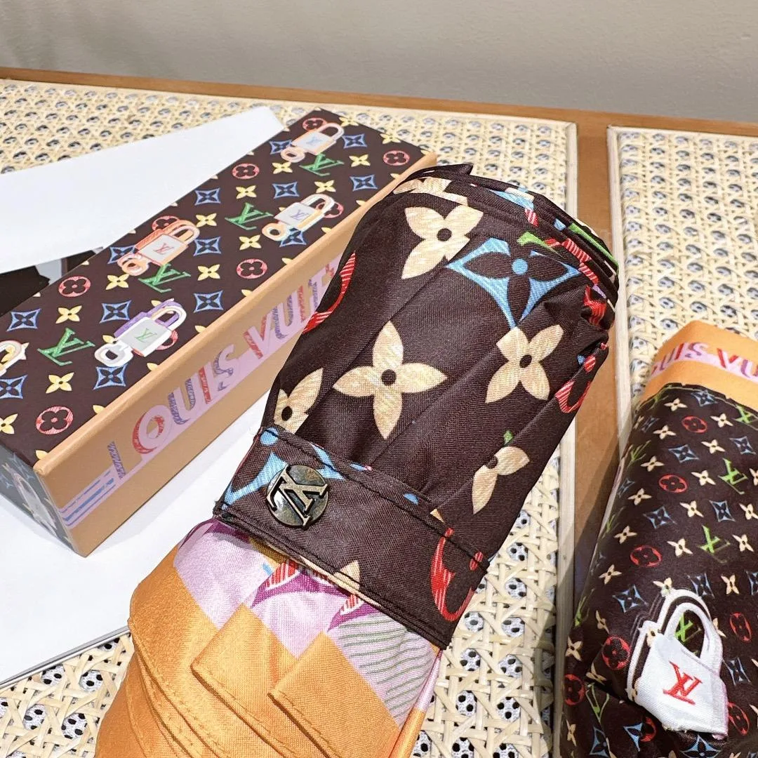 Louis Vuitton Opening Folding Monogram Umbrella Brown - Image 7