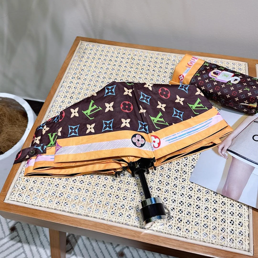 Louis Vuitton Opening Folding Monogram Umbrella Brown - Image 5