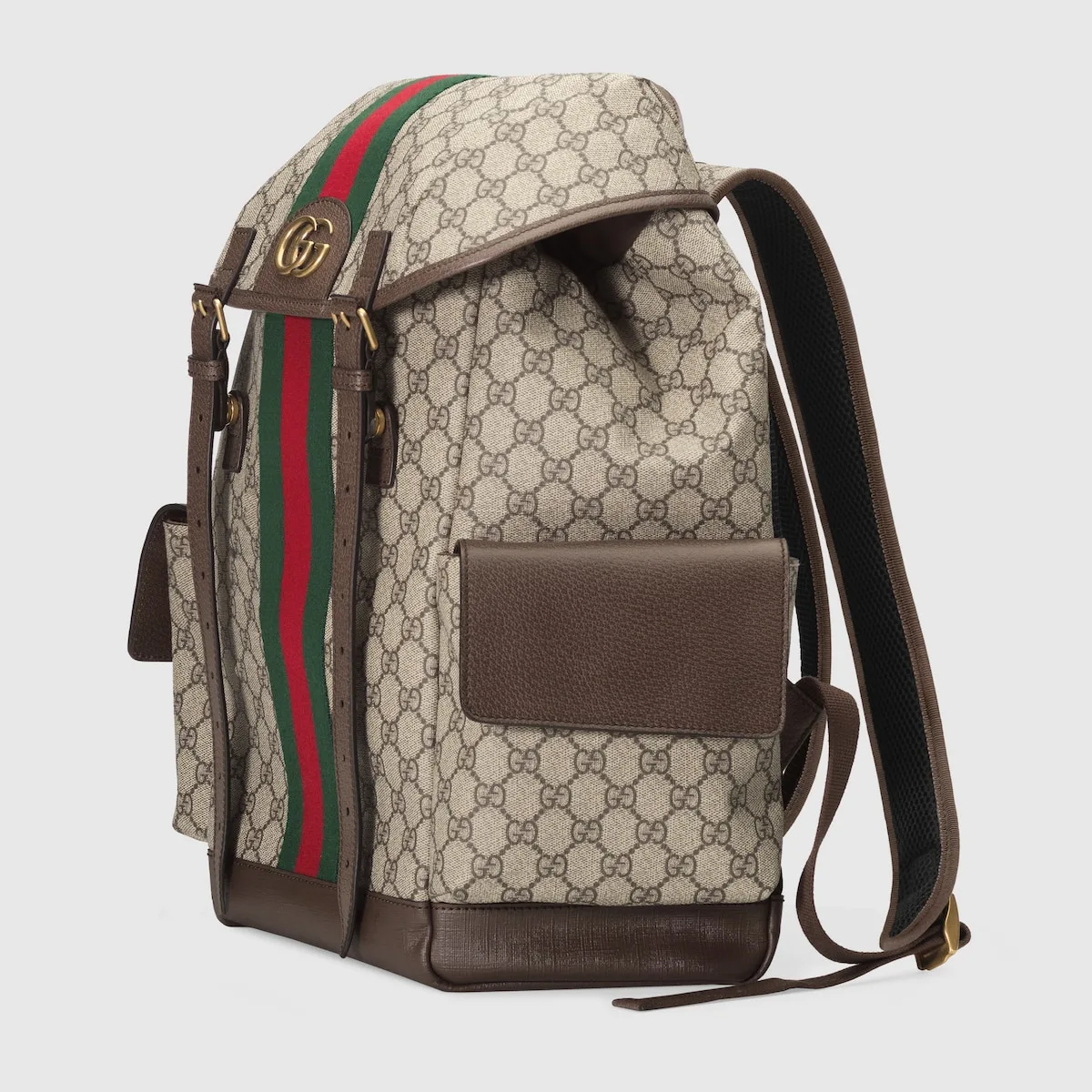 Gucci Ophidia Medium Backpack / Beige Gold Hardware - Image 6