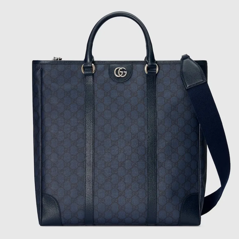 Gucci Ophidia Medium Tote Bag / Blue Palladium Hardware - Image 9
