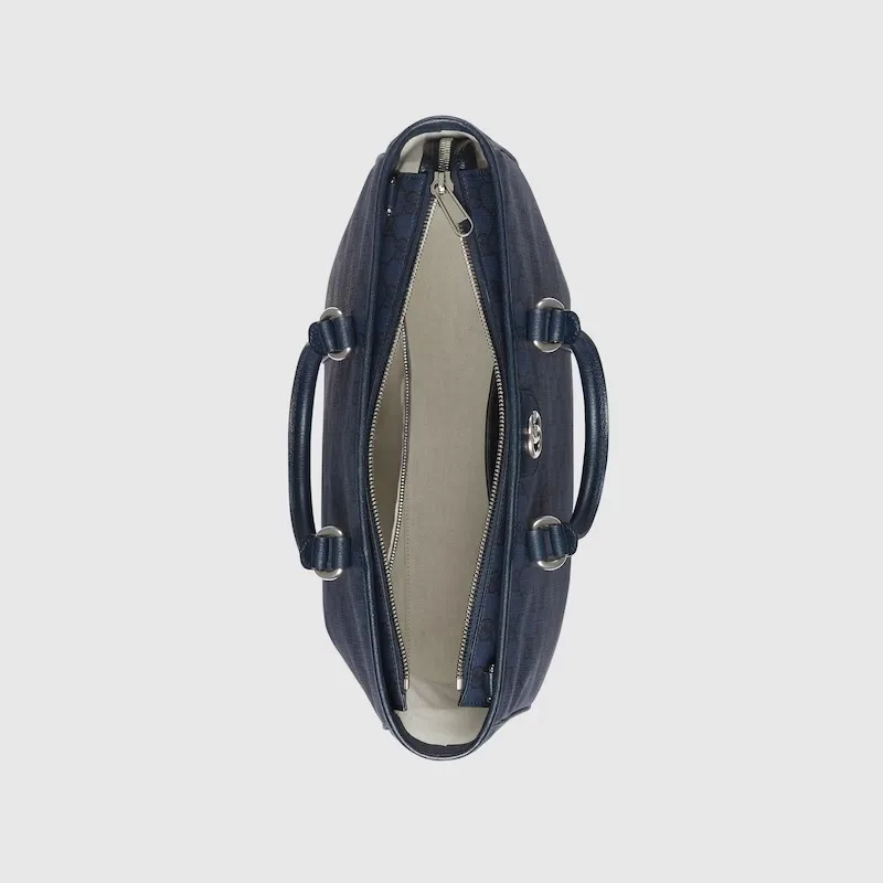 Gucci Ophidia Medium Tote Bag / Blue Palladium Hardware - Image 4