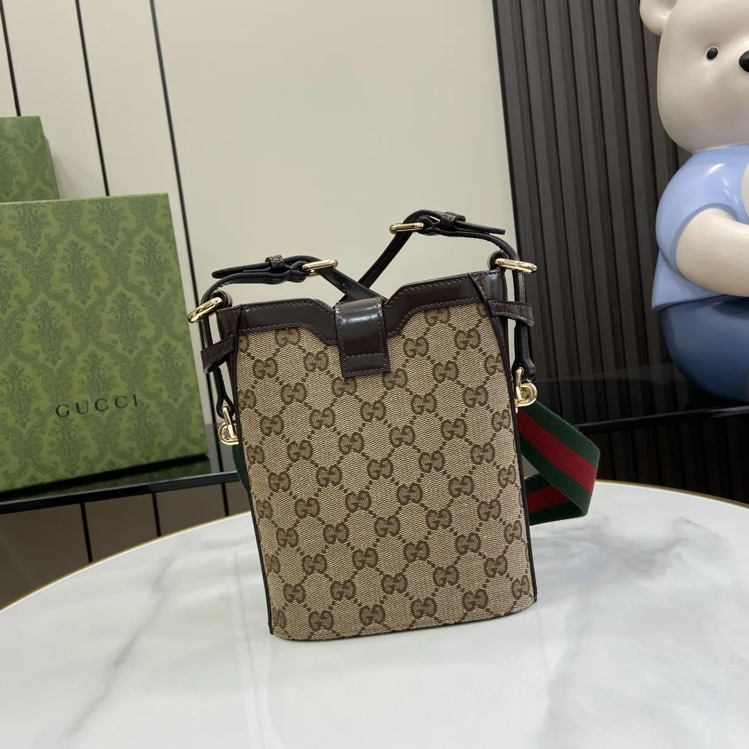 Gucci Original GG Small Bucket Bag Beige / - Image 8