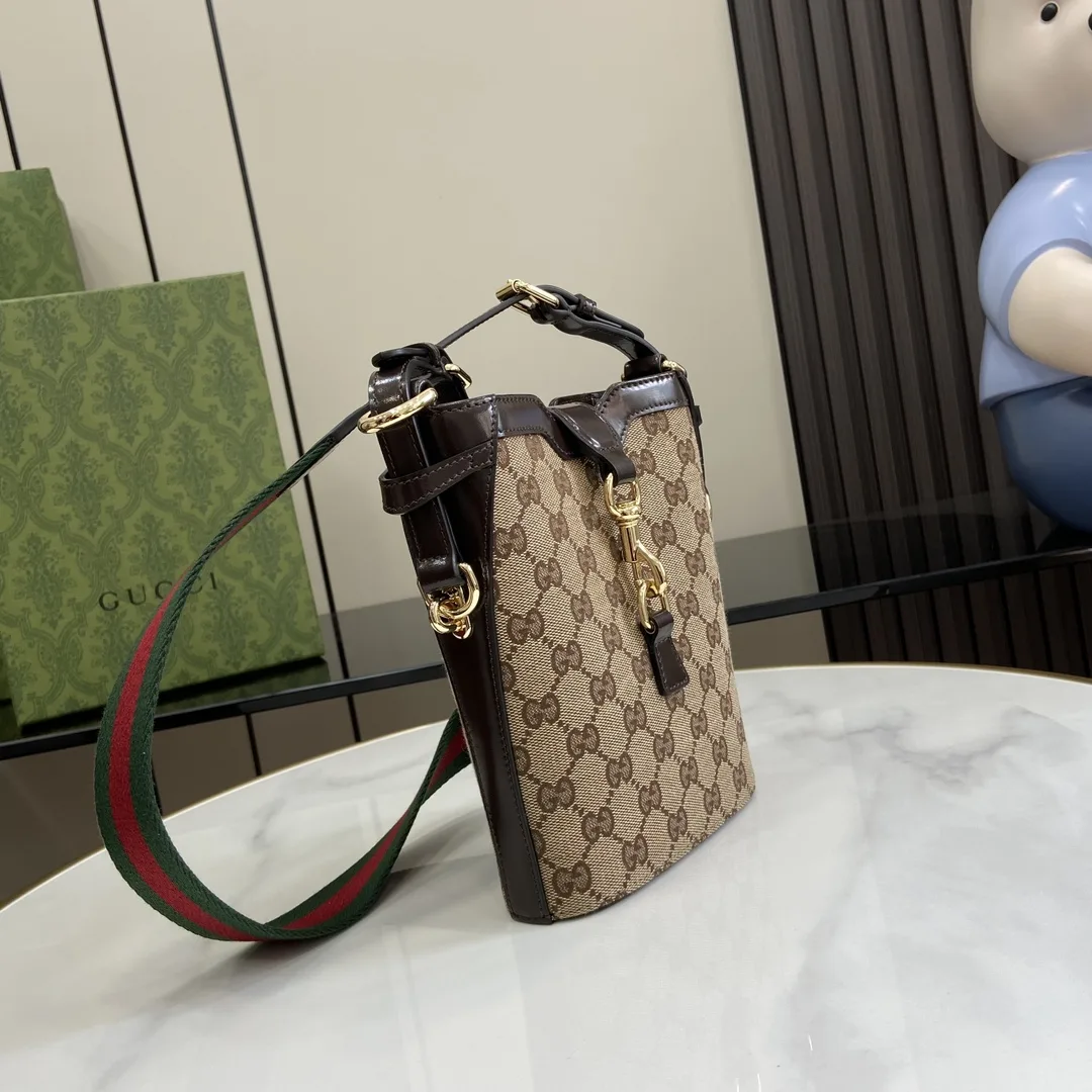 Gucci Original GG Small Bucket Bag Beige / - Image 7