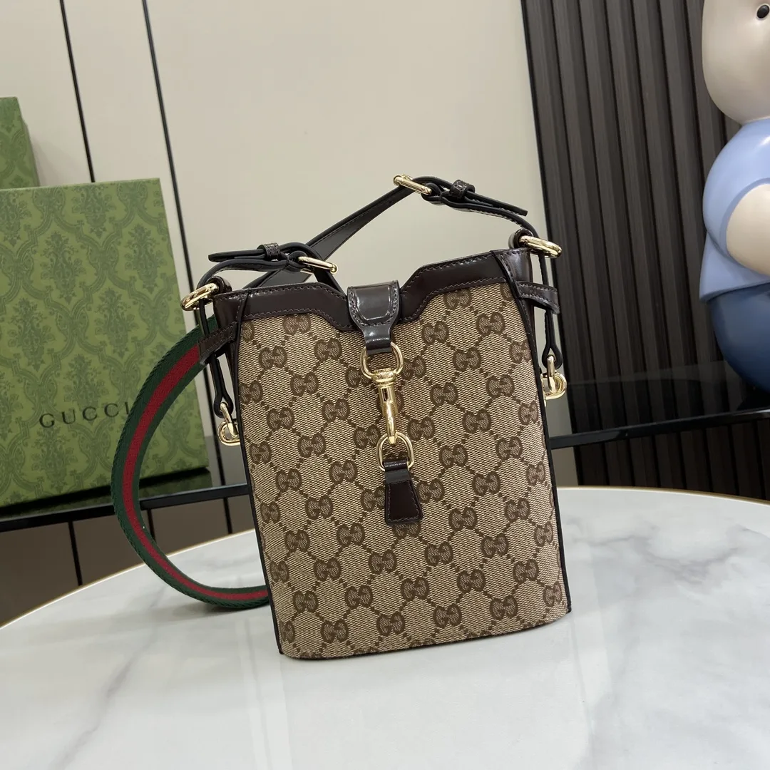 Gucci Original GG Small Bucket Bag Beige / - Image 5