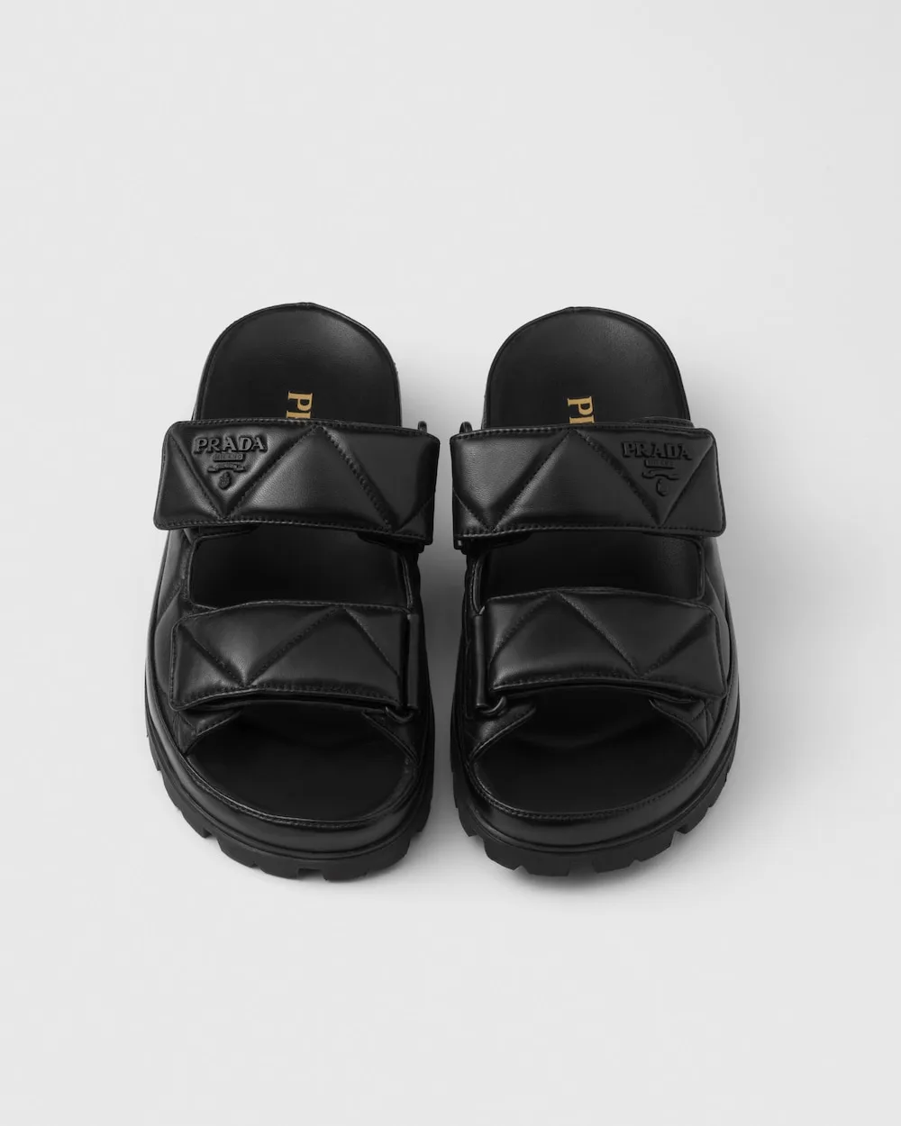 Prada Padded Nappa Sandals Black / 1X721M_038_F0002_F_020 - Image 2