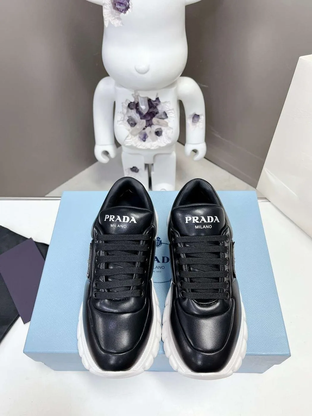 Alternative view of Prada Padded Nappa Sneakers Black