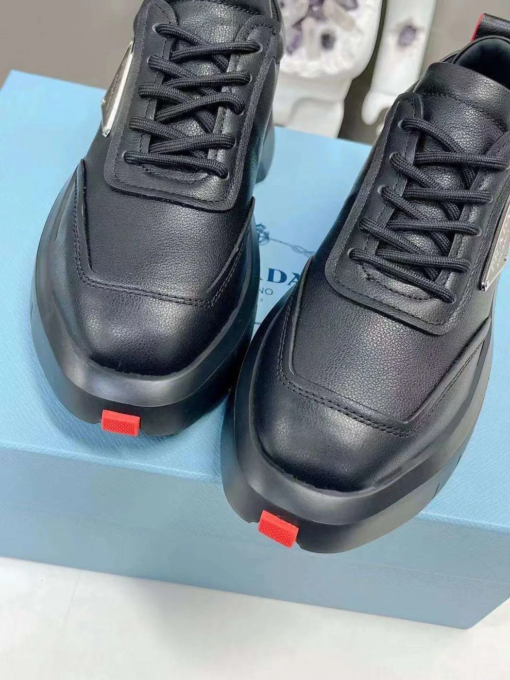 Prada Padded Sneakers Black - Image 5