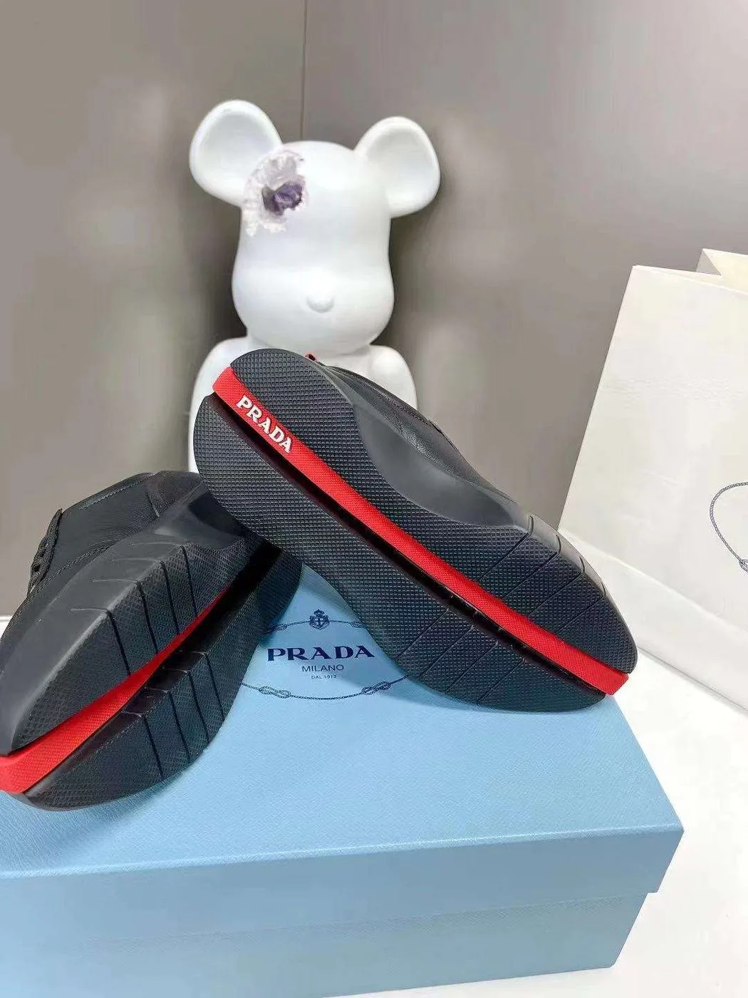 Alternative view of Prada Padded Sneakers Black