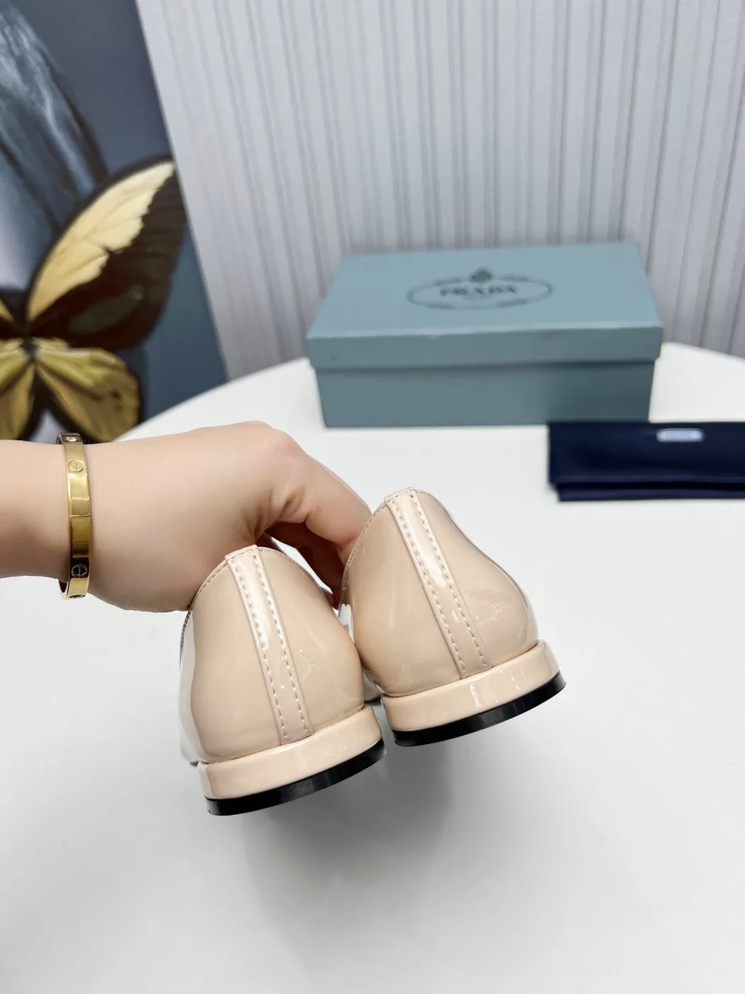 Alternative view of Prada Patent Ballerinas Pink